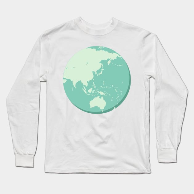 Cute Earth Day Globe Long Sleeve T-Shirt by SWON Design